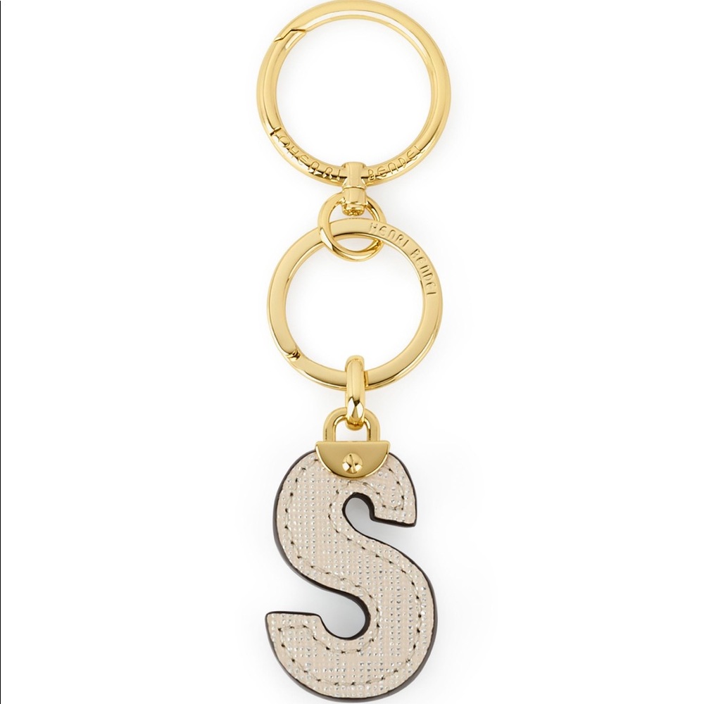 ISO HENRI BENDEL LEATHER ALPHABET KEY CHAIN CHARM